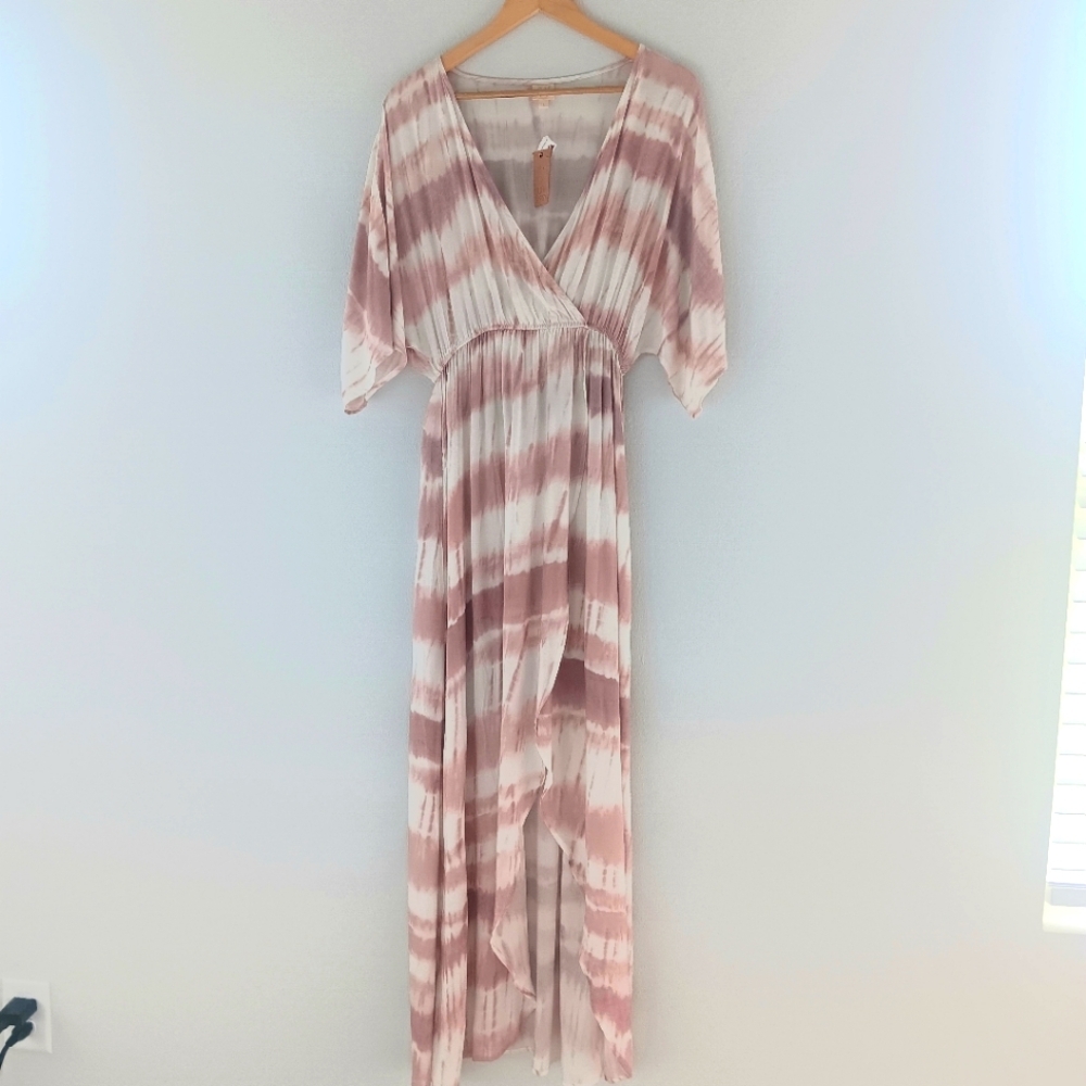 Surf Gypsy Pink and White Maxi Dress - Picture 3 of 6